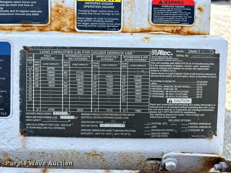 image for item EK2750 2013 Freightliner M2 digger derrick truck