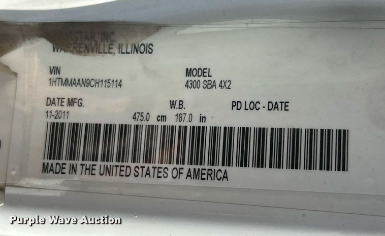 image for item EK2765 2012 International MA025 bucket truck