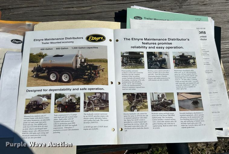 image for item EK2773 1999 Etnyre Maintenance Unit oil distributor trailer