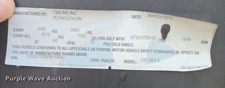 image for item EL5712 2015 Cimline 230 Magma melter applicator