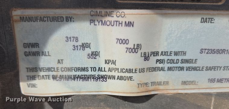 image for item EL5713 2009 Cimline Metro 165 melter applicator