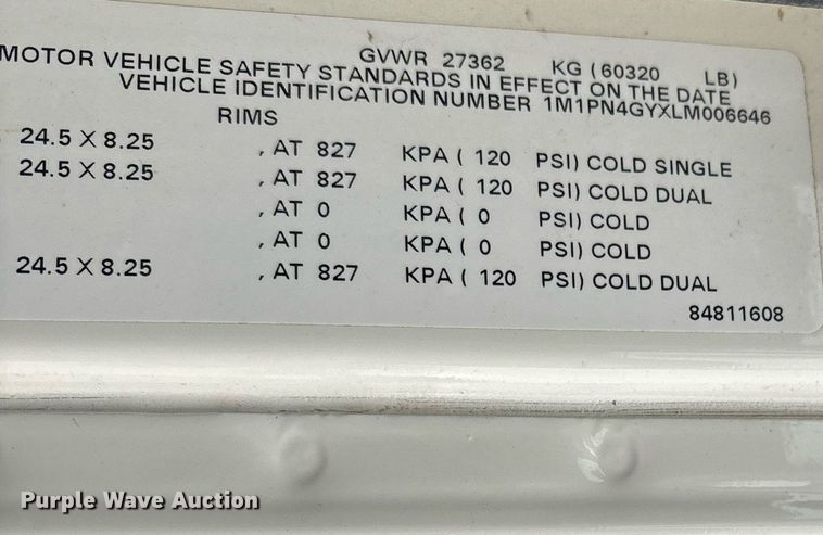 image for item EM0041 2020 Mack Pinnacle dump truck