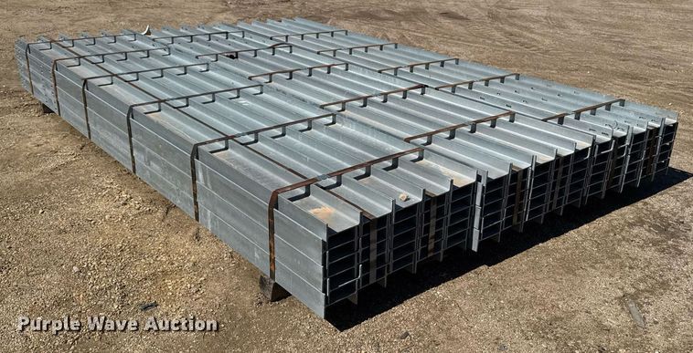 image for item EM3680 Approximately 90 units galvanized steel I beams