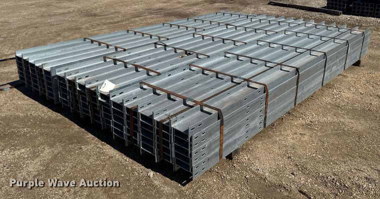 image for item EM3680 Approximately 90 units galvanized steel I beams