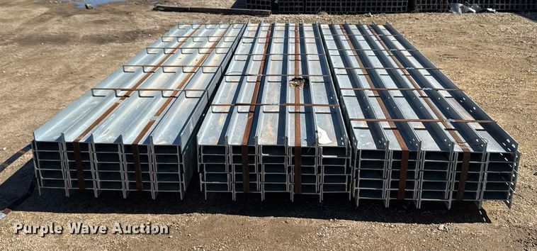 image for item EM3680 Approximately 90 units galvanized steel I beams