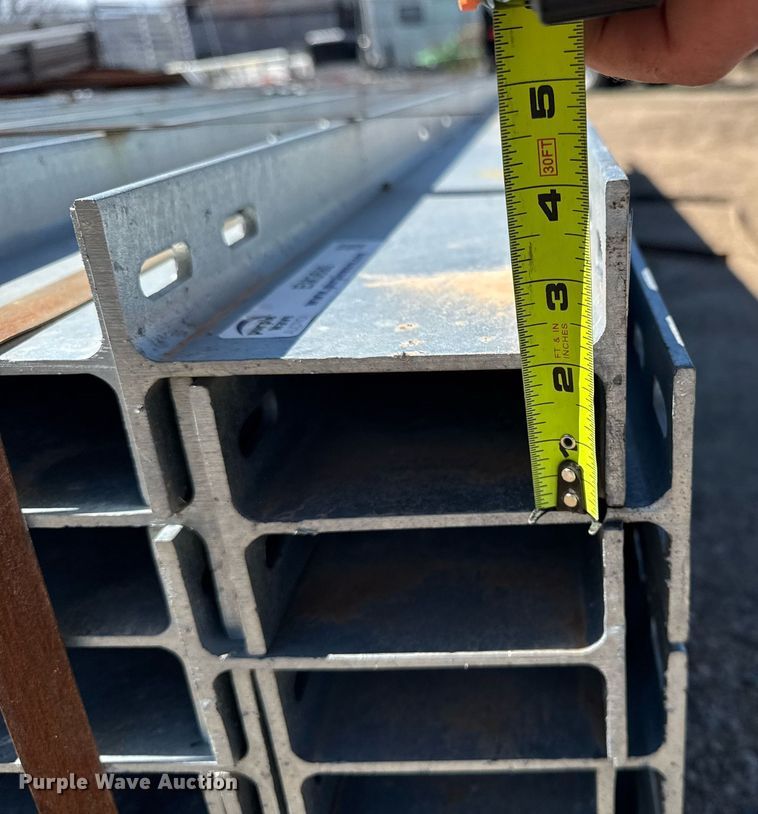 image for item EM3680 Approximately 90 units galvanized steel I beams