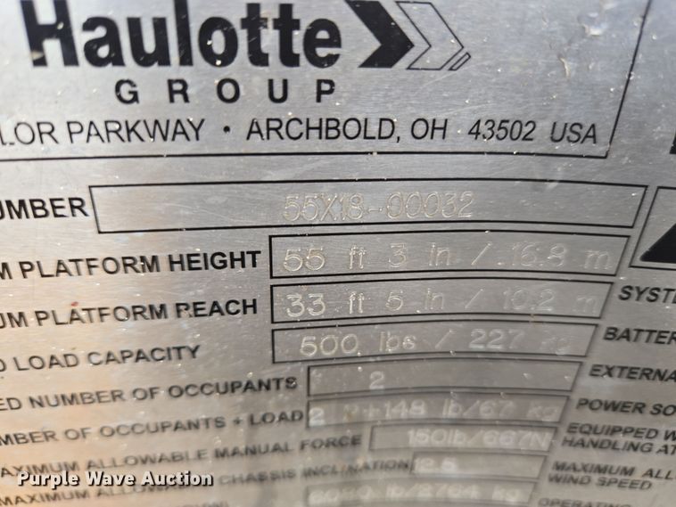 image for item EM6008 2018 Haulotte 55XA boom lift