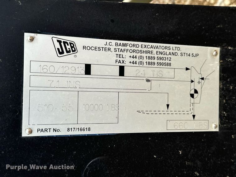 image for item EN5209 JCB wheel loader forks