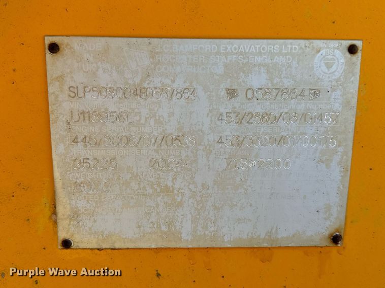 image for item EN5231 2004 JCB 508C telehandler