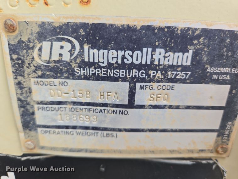image for item EN8869 2006 Ingersoll Rand DD158 HFA double drum vibratory roller