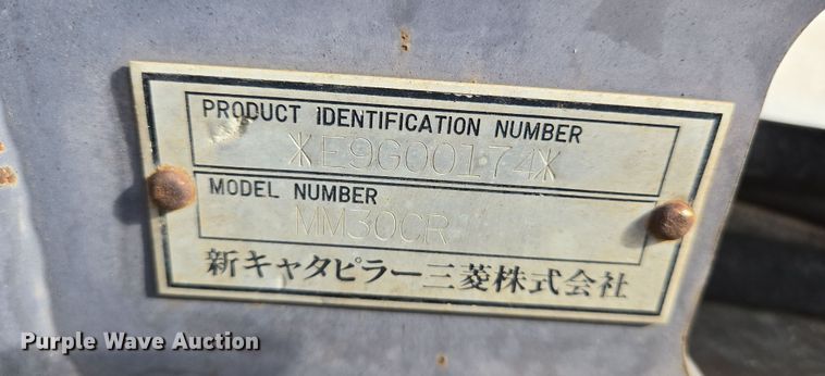 image for item EO0629 Mitsubishi MM30CR mini excavator