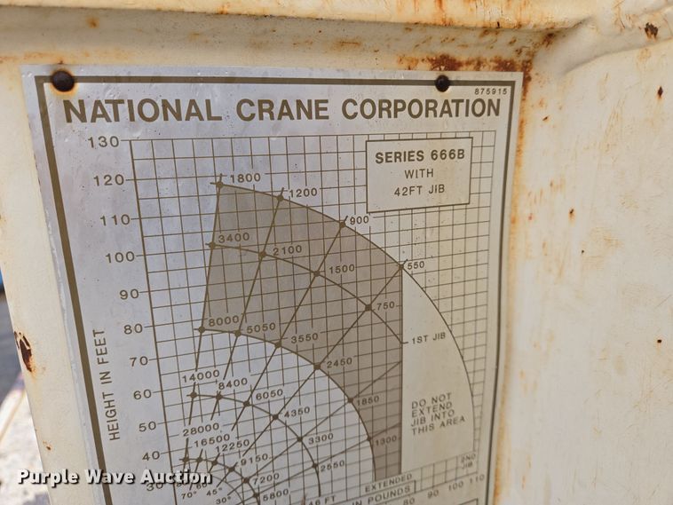 image for item EO0648 1990 Ford F900 crane truck