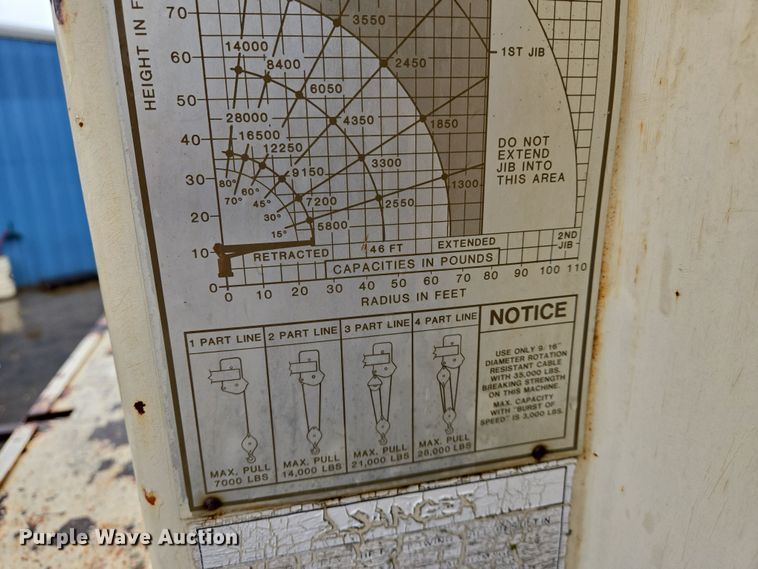 image for item EO0648 1990 Ford F900 crane truck