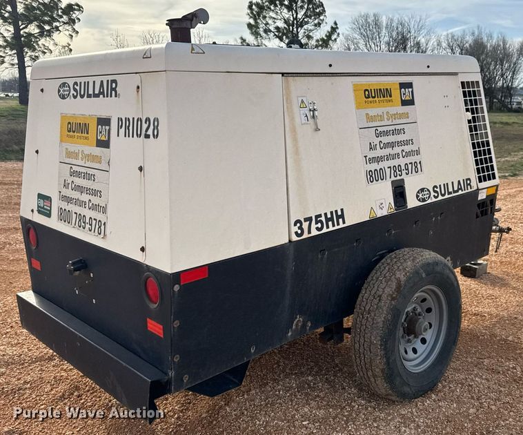 image for item EQ1229 2011 Sullair 375HH JD3 air compressor