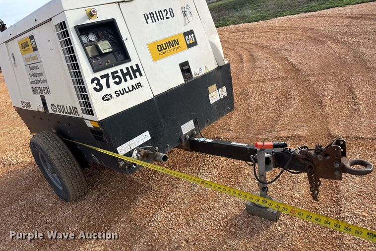 image for item EQ1229 2011 Sullair 375HH JD3 air compressor