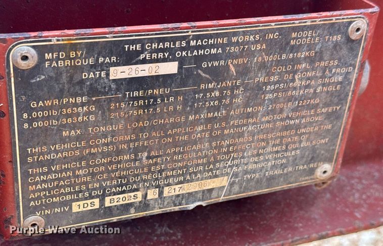 image for item EQ1231 2002 Ditch Witch FX30 vacuum excavator