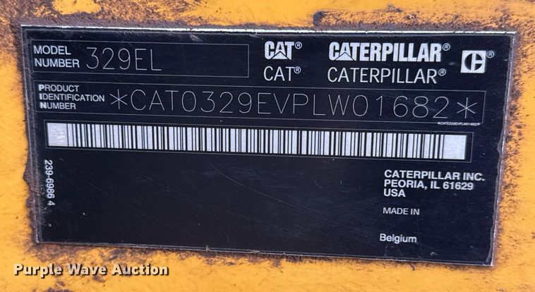 image for item EQ1246 2014 Caterpillar 329E L excavator