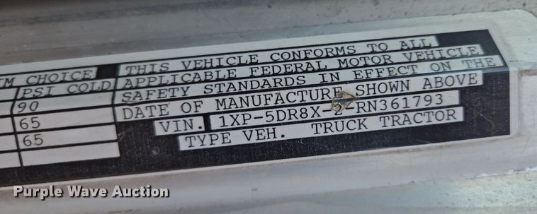 image for item EQ6885 1994 Peterbilt 379 dump truck