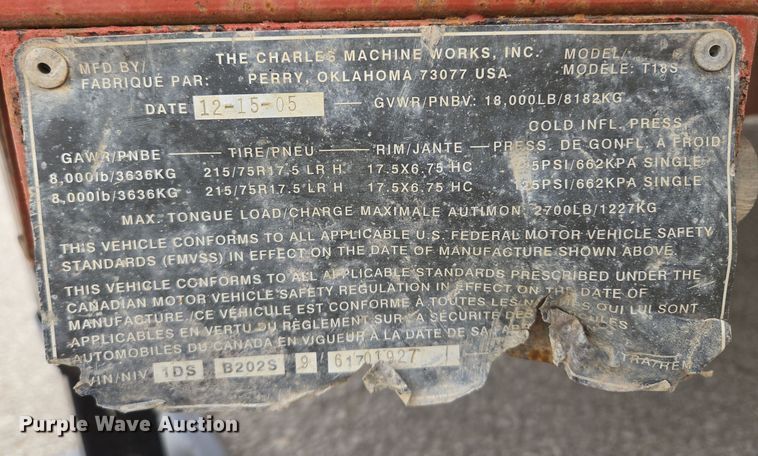 image for item EQ6892 2006 Ditch Witch  FX60 vacuum trailer