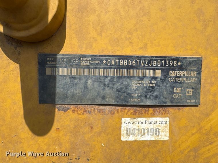 image for item EQ6939 2014 Caterpillar  D6T LGP  dozer