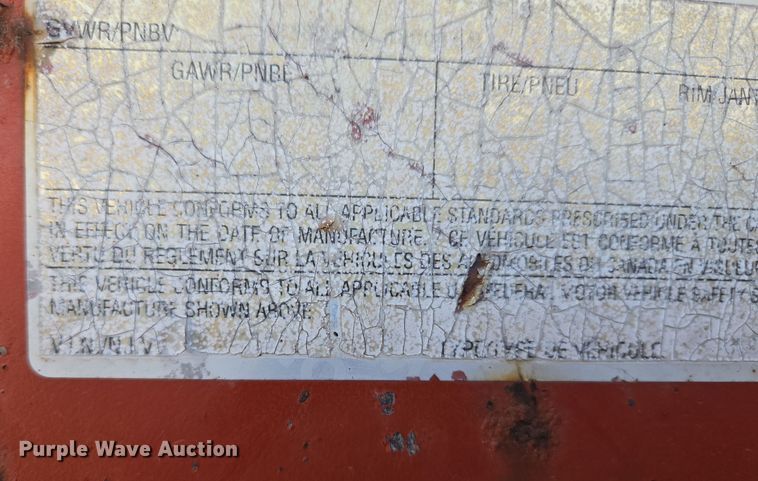 image for item EQ6941 2004 Belshe equipment trailer