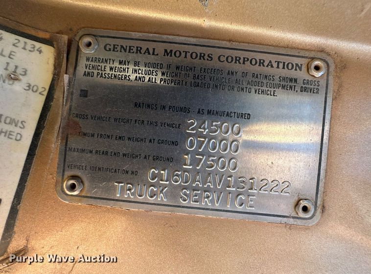 image for item ER8934 1980 Chevrolet C60 dump truck