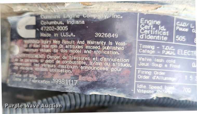 image for item NB9985 1999 Sterling LT8513 ready mix truck