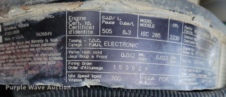 image for item NB9985 1999 Sterling LT8513 ready mix truck