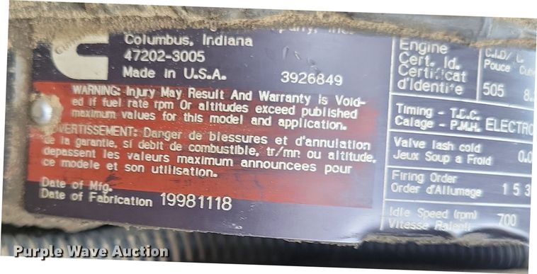 image for item NB9986 1999 Sterling LT8513 ready mix truck