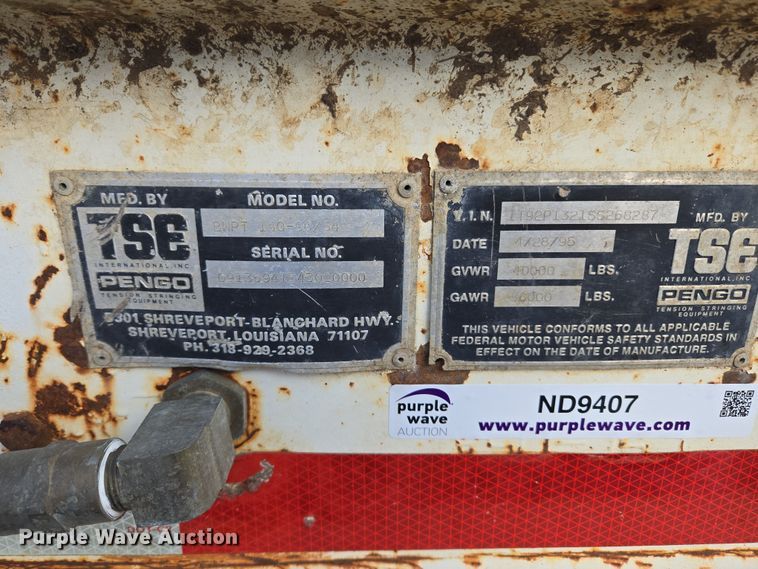 image for item ND9407 1995 TSE BWPT-140-90/54 reel trailer