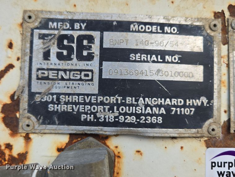 image for item ND9407 1995 TSE BWPT-140-90/54 reel trailer