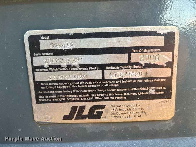 image for item OB9533 2006 JLG G943 telehandler