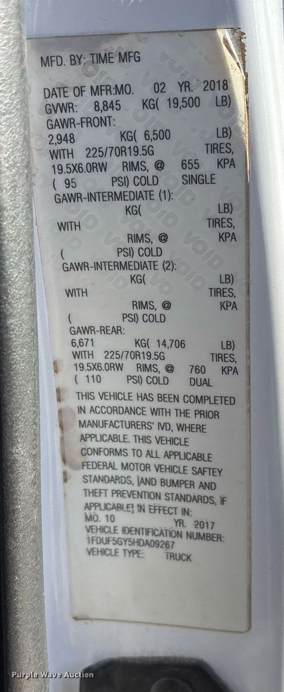 image for item OB9534 2017 Ford F550 bucket truck