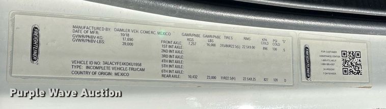 image for item OB9535 2019 Freightliner M2 bucket truck