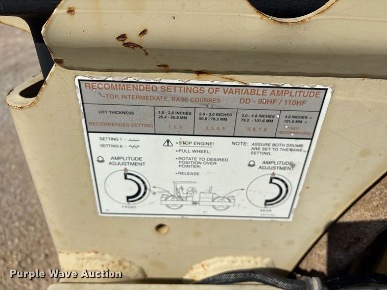 image for item OB9574 2007 Ingersoll Rand DD-90HF double drum vibratory roller