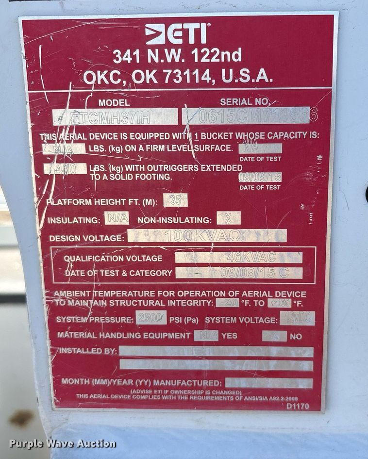 image for item OB9580 2015 Dodge Ram 5500 bucket truck