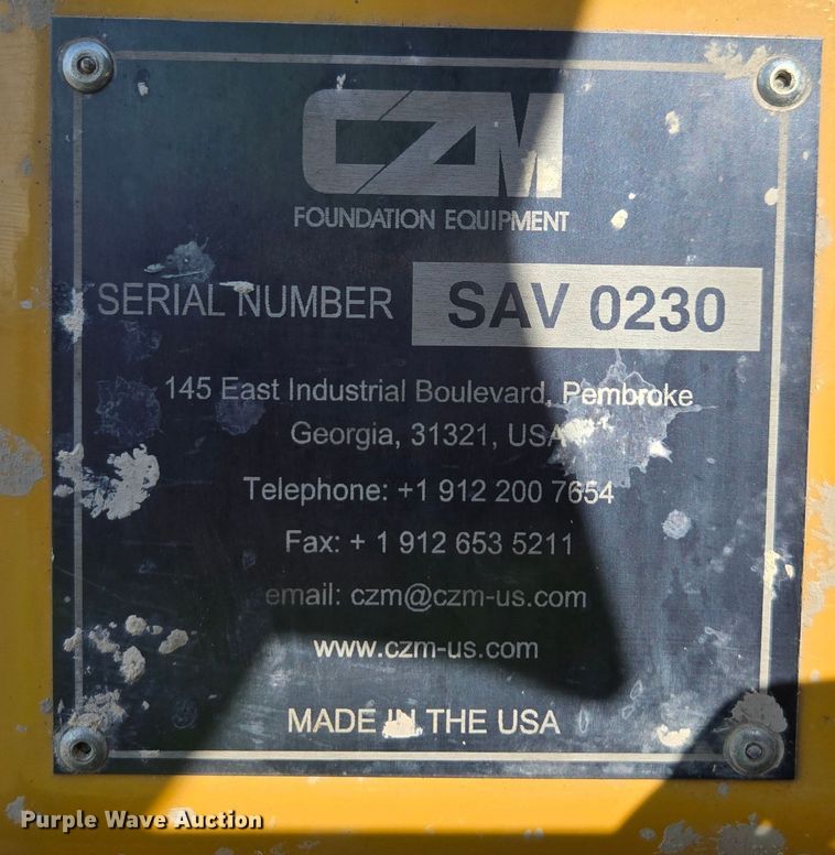 image for item YA0389 2020 CZM EK125 drilling rig