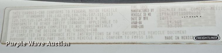 image for item YA0393 2011 Freightliner Business Class M2 106 bucket truck