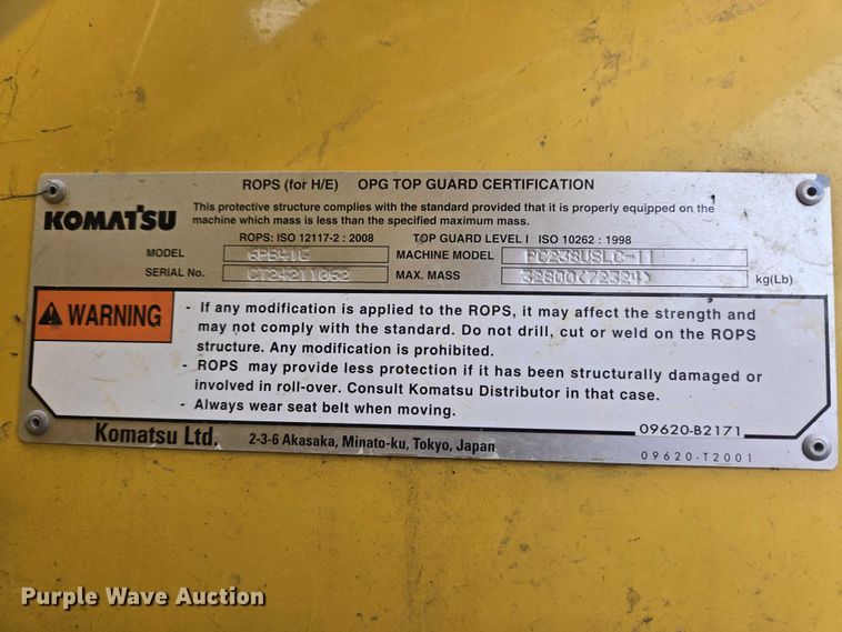 image for item YA0445 2024 Komatsu PC238USLC-11 excavator