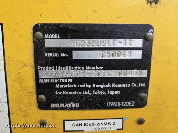 image for item YA0445 2024 Komatsu PC238USLC-11 excavator