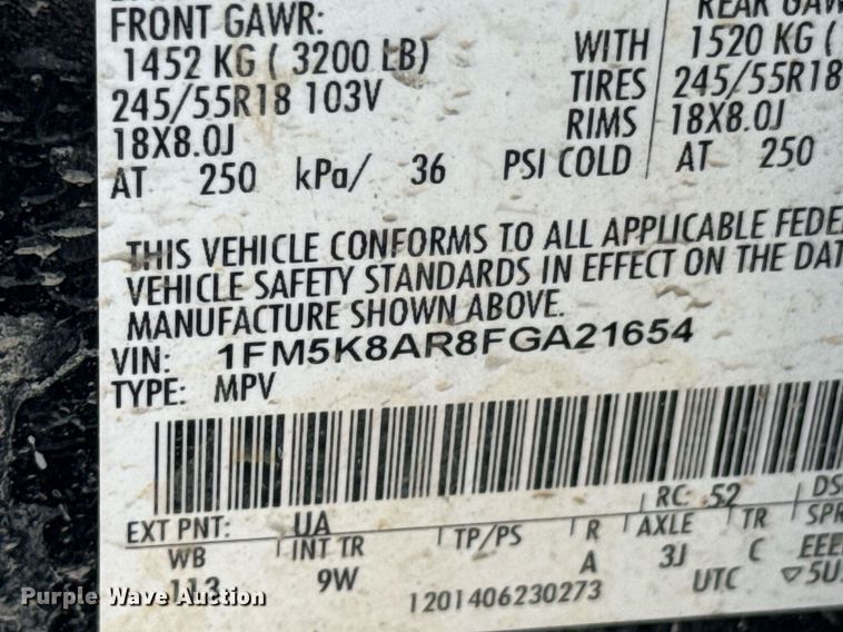 image for item DO0702 2015 Ford Explorer Police Interceptor SUV