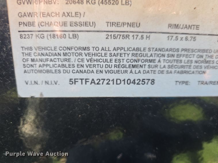 image for item DO7836 2013 Felling FT402LP equipment trailer