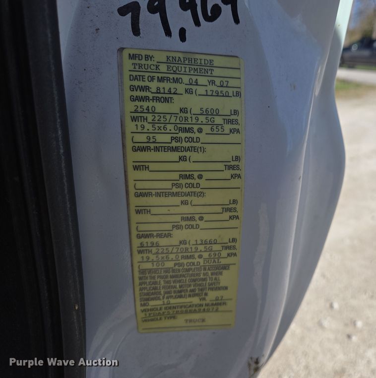 image for item DS5330 2008 Ford F550 Super Duty XL dump truck