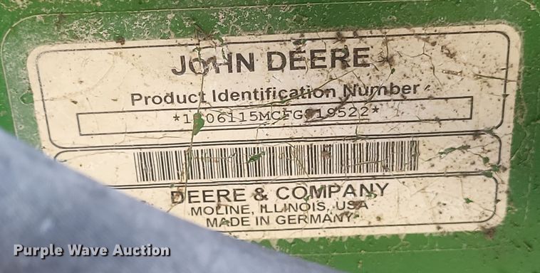 image for item DS5342 2015 John Deere 6115M MFWD tractor