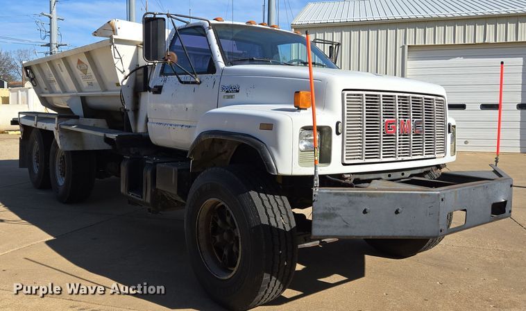 image for item DS5356 1990 GMC TopKick manure spreader truck
