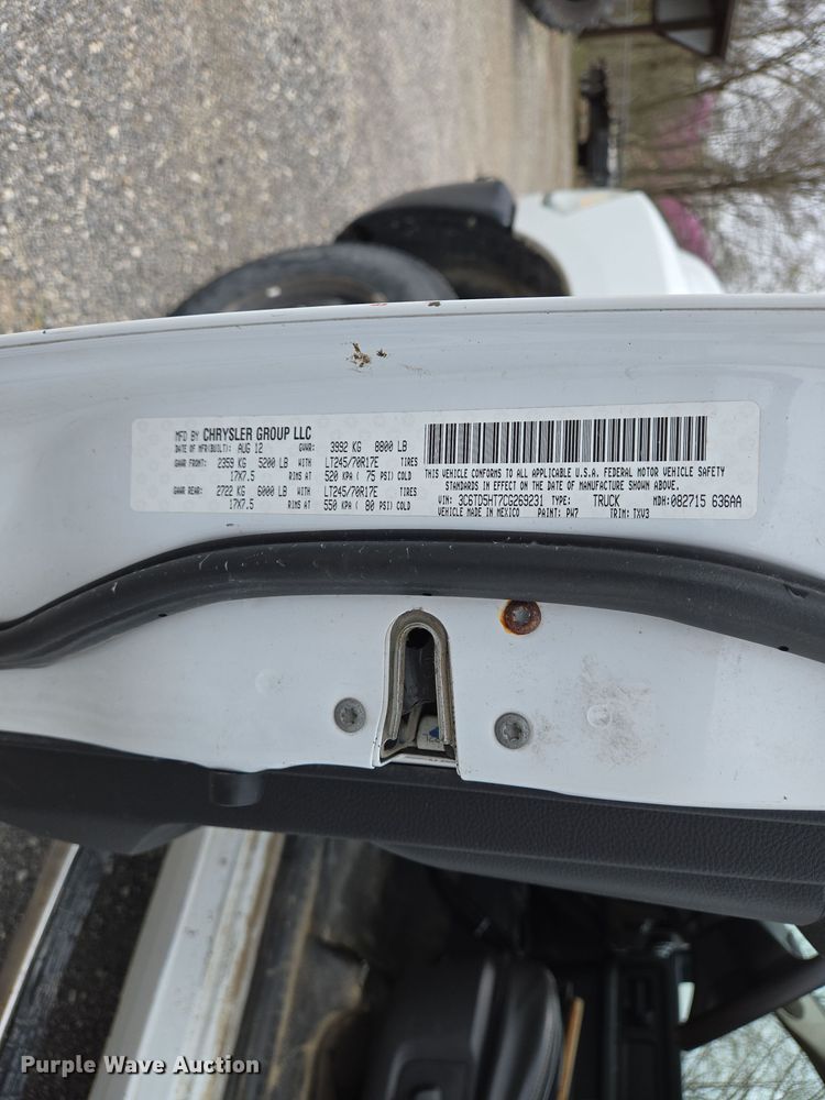 image for item DS5370 2012 Dodge Ram 2500 Crew Cab pickup truck