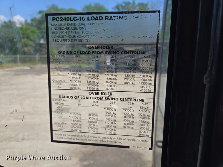 image for item DT4771 2013 Komatsu PC240LC-10 excavator