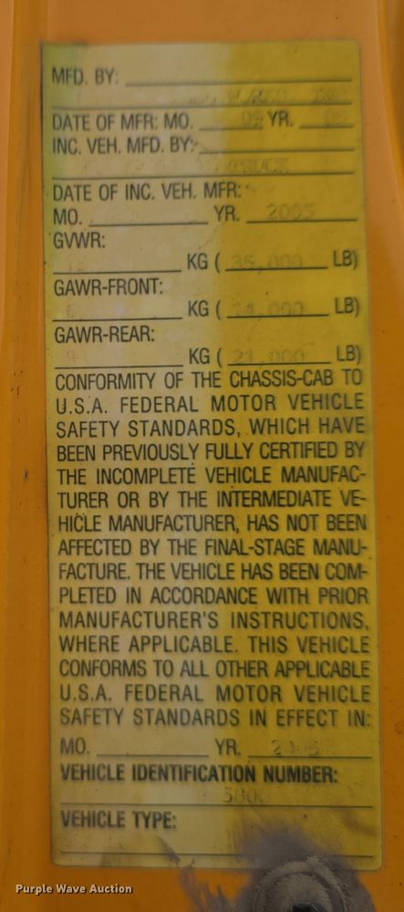 image for item DT6767 2006 International 7400 Crew Cab dump truck