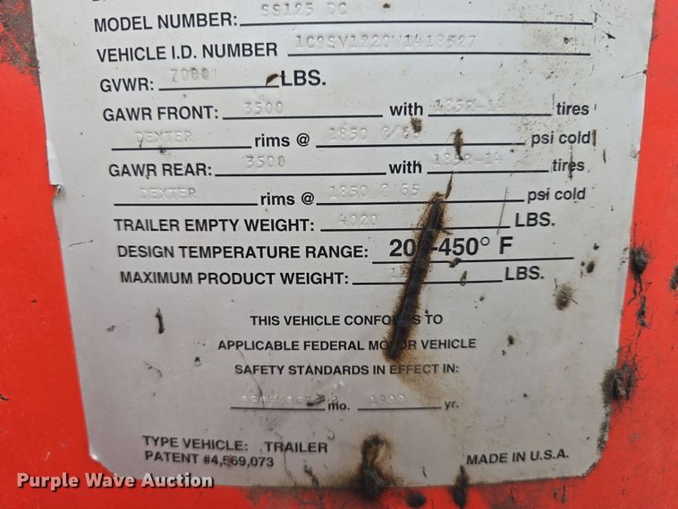 image for item DT6773 1998 Crafco SS125 DC melter applicator