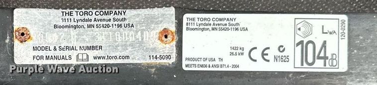 image for item DV0690 Toro Groundsmaster 360 lawn mower